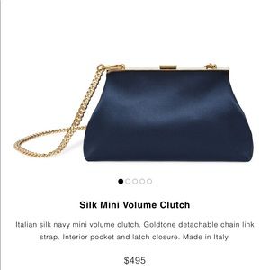 Mansur Gavriel Silk Mini Volume Clutch - New